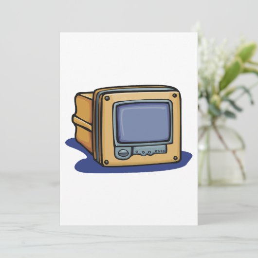 Kleines TV-Set Einladung (Stehend Vorderseite)