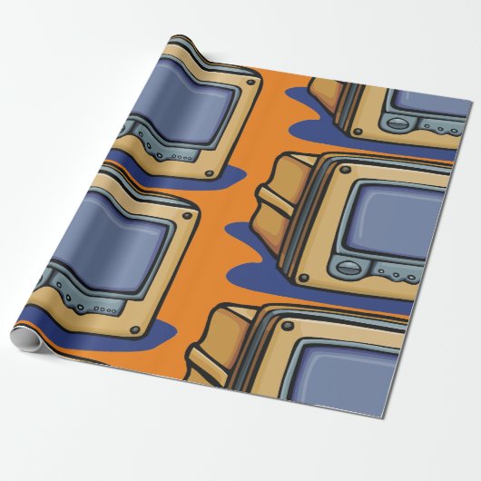 Kleines TV-Set Geschenkpapier (Ungerollt)