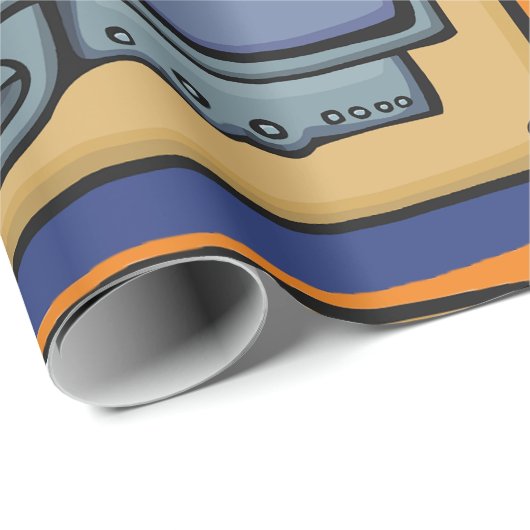 Kleines TV-Set Geschenkpapier (Rolleneckpunkt)