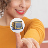 Kleines TV-Set Quadratischer Aufkleber