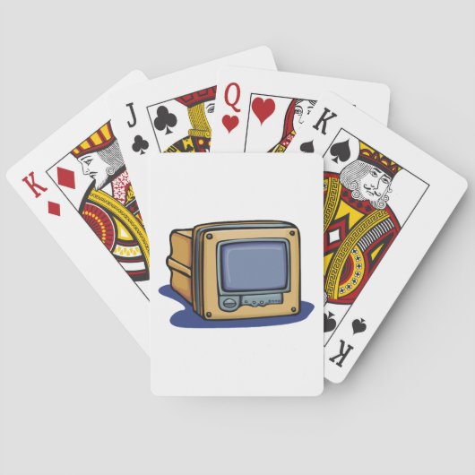 Kleines TV-Set Spielkarten (Rückseite)