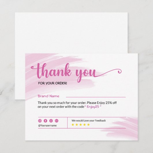 Kleines Unternehmen dank Karte (Vorne/Hinten)