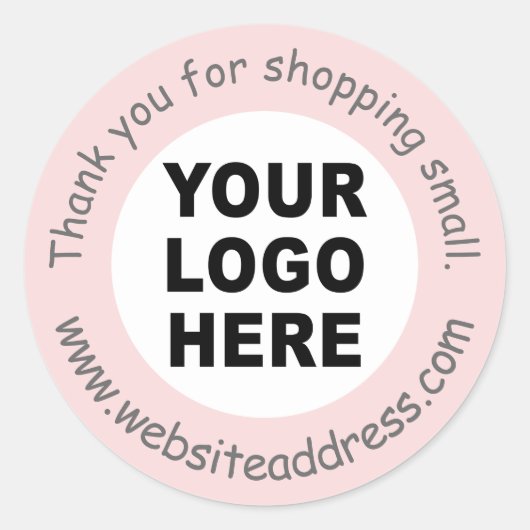 Kleines Unternehmen dank klassischer Rundaufkleber Runder Aufkleber (Vorderseite)