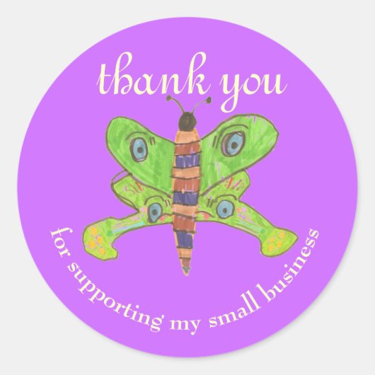 Kleines Unternehmen - Danke für den Aufkleber (Vorderseite)