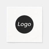 Kleines Unternehmen mit einfachem Logo beruflich Serviette (Vorderseite)