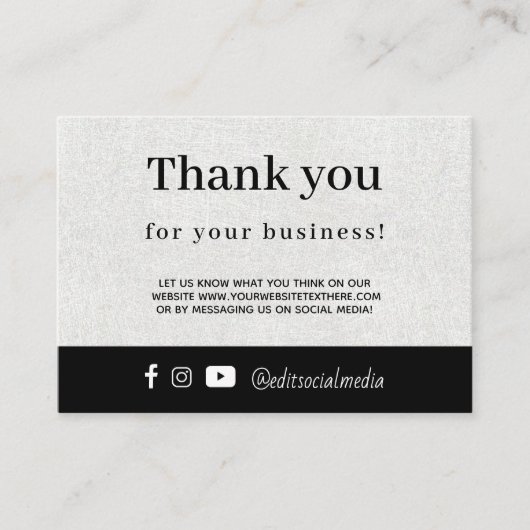 Kleines Unternehmen Vielen Dank für die Karte (Vorderseite)