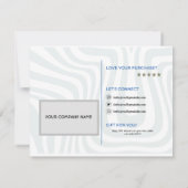 Kleines Unternehmen Vielen Dank RSVP Karte (Rückseite)