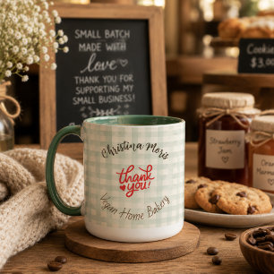 Kleines veganes Home-Bäckerei-Geschäft Dankeschön- Tasse
