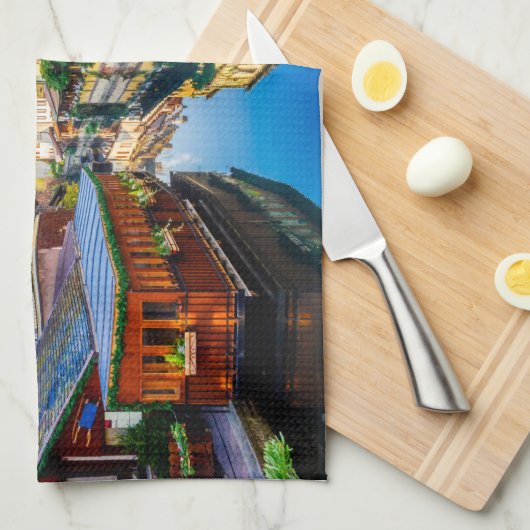 Kleines Venedig, Colmar Geschirrtuch (Viertel Falte)