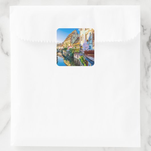 Kleines Venedig, Colmar Quadratischer Aufkleber (Tasche)
