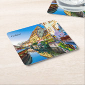 Kleines Venedig, Colmar Rechteckiger Pappuntersetzer (angewinkelt)