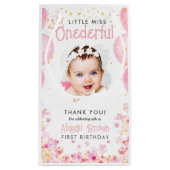 Kleines vermisstes wunderschönes 1. Geburtstag pin Kleine Geschenktüte (Rückseite)