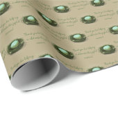 Kleines Vogelnest mit blauem, gesprenkeltem Ei Tan Geschenkpapier (Rolleneckpunkt)