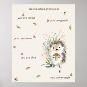 Kleines Wald-Affirmations-Poster Poster