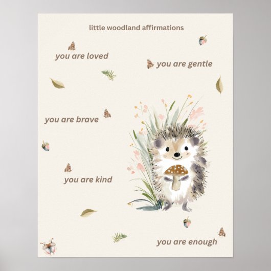 Kleines Wald-Affirmations-Poster Poster (Vorne)