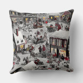 Kleines Weihnachtsdorf Kissen (Rückseite)