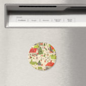 Kleines Weihnachtsdorf Magnet (In Situ (Geschirrspüler))