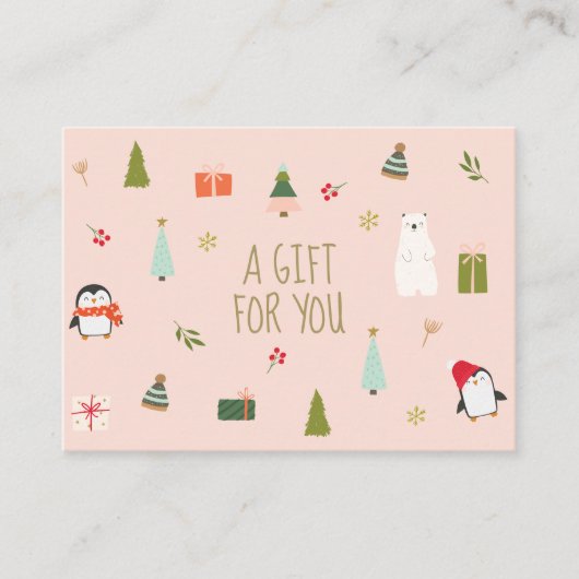 Kleines Weihnachtsgeschenk Visitenkarte (Vorderseite)