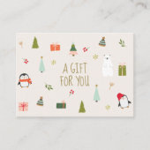 Kleines Weihnachtsgeschenk Visitenkarte (Vorderseite)