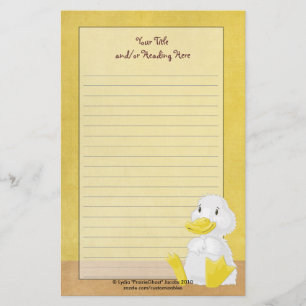Kleines weißes Enten-Briefpapier Briefpapier
