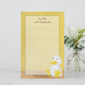 Kleines weißes Enten-Briefpapier Briefpapier (Stehend Vorderseite)