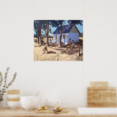 Kleines weißes Haus Karoo Südafrika Poster (Küche)