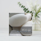 Kleines weißes Kiesel-Foto-moderne Einladung (Stehend Vorderseite)