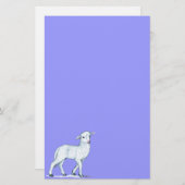 Kleines weißes Lamm Briefpapier (Vorne/Hinten)