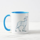 Kleines weißes Lamm Tasse (Links)
