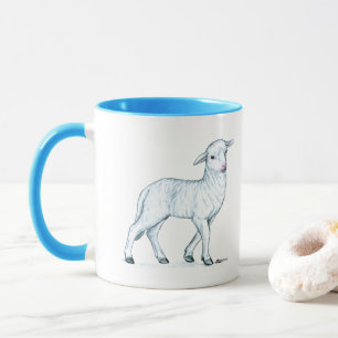 Kleines weißes Lamm Tasse