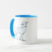Kleines weißes Lamm Tasse (Vorderseite Links)