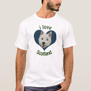 Kleines Westie, i-Liebe Schottland T-Shirt