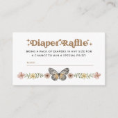 Kleines Wildblume Diaper Raffle Baby Shower Game Begleitkarte (Vorderseite)