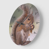 Kleines Wildtier niedlich Florida Eichhörnchen nah Große Wanduhr (Winkel)