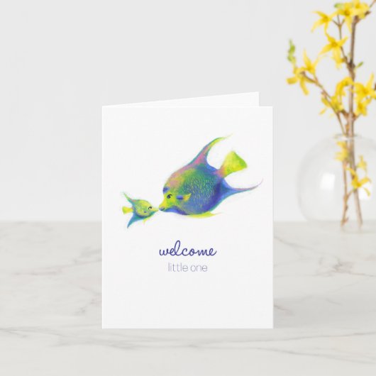 Kleines Willkommen Karte (Gelbe Blume)