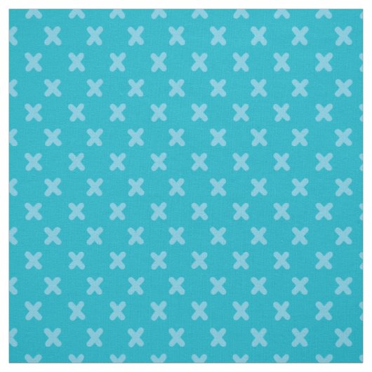 Kleines Xs im Türkis-Blau Stoff (Muster)