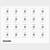 Kleingewerbe-Werbung Google Review QR Code Quadratischer Aufkleber (Blatt)
