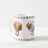 Kleinhähnchen, neue Eier, drei Hühner Kaffeetasse (Vorderseite Links)