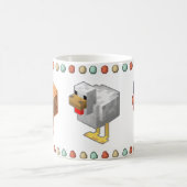 Kleinhähnchen, neue Eier, drei Hühner Kaffeetasse (Mittel)