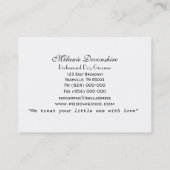 Kleinhundin Groomer Beruflich 3,5" x 2,5" Visitenkarte (Rückseite)