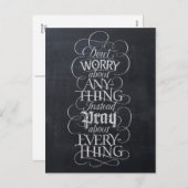 KLEINKARTEN - Khalkbretter Kalligrafie Feiertagspostkarte (Vorne/Hinten)