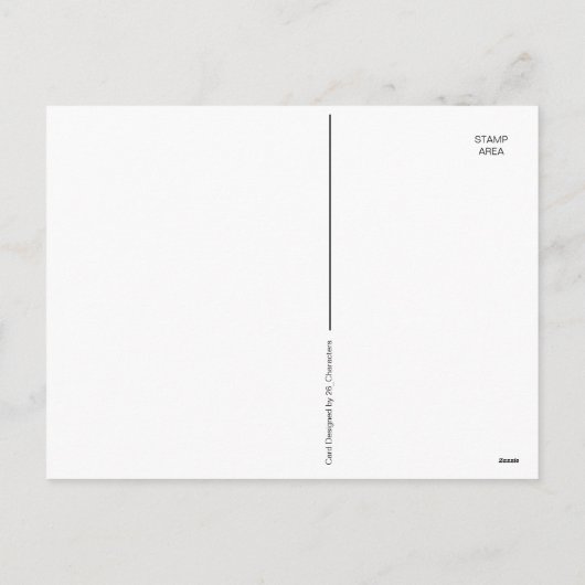 KLEINKARTEN - Khalkbretter Kalligrafie Feiertagspostkarte (Rückseite)