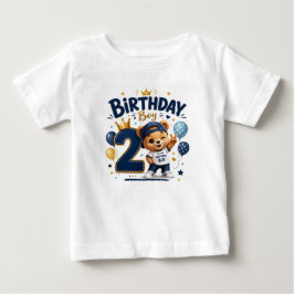 Kleinkind 2. Geburtstag Junge Süßer Bär Geburtstag Baby T-shirt