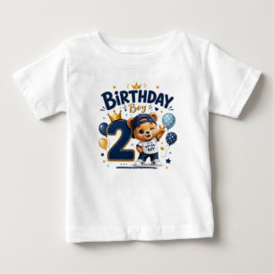 Kleinkind 2. Geburtstag Junge Süßer Bär Geburtstag Baby T-shirt