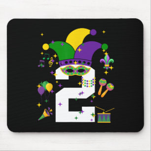 Kleinkind 2. Geburtstag Mardi Gras Thema 2 Jahre a Mousepad