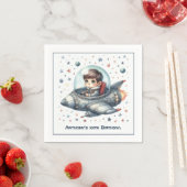 Kleinkind Astronaut Space Thema Geburtstagsparty Serviette (Beispiel)