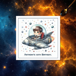 Kleinkind Astronaut Space Thema Geburtstagsparty Serviette