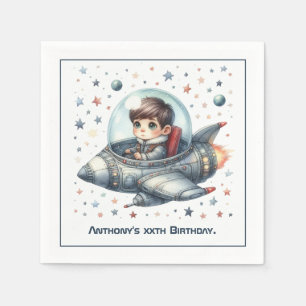 Kleinkind Astronaut Weltraum Geburtstagsfeier Serviette