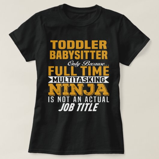Kleinkind Babysitter T-Shirt (Design vorne)