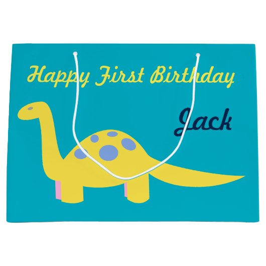 Kleinkind-Dinosaurier-Geschenk-Tasche Große Geschenktüte (Vorderseite)